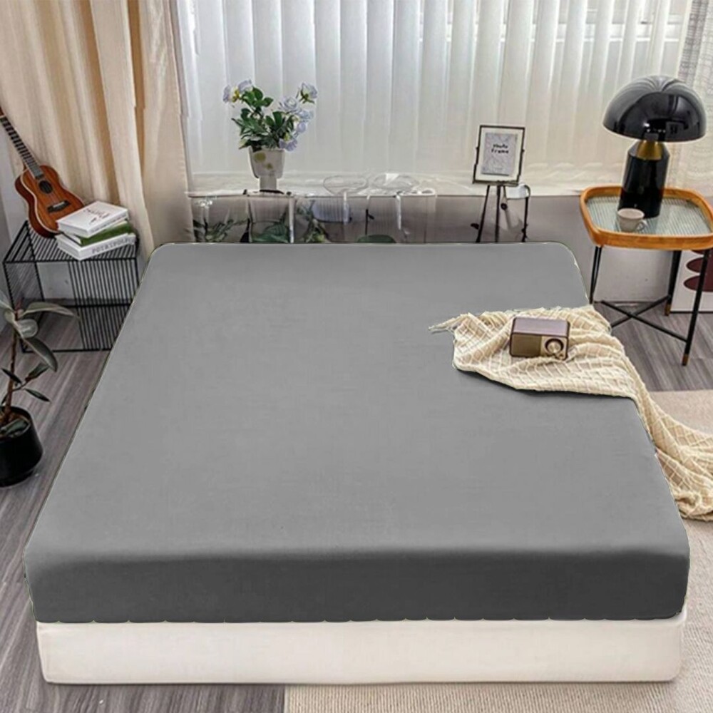 Homa jersey prostěradlo BASIC grey 115 g Homa jersey prostěradlo BASIC grey 115 g - 180x200 cm